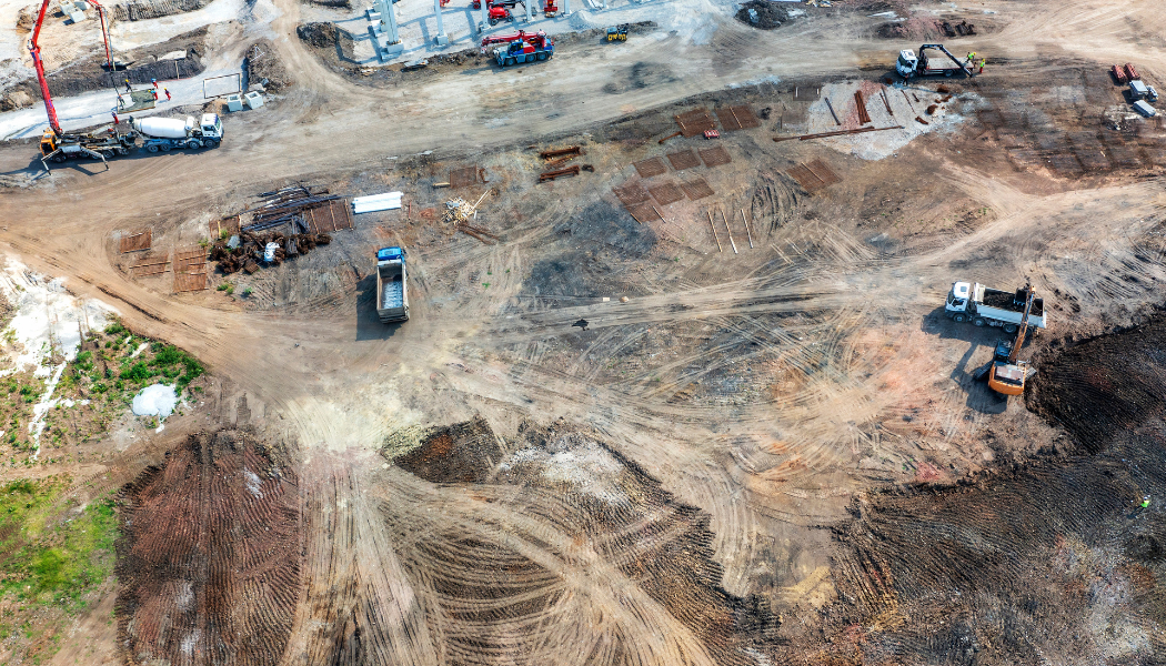 grand chantier vue de haut 